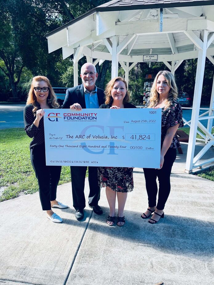 Community Foundation Check Presentation To The ARC of Volusia